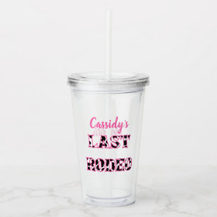 Her Last Rodeo Disco Cowgirl Bachelorette Party Acrylic Tumbler