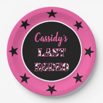 Her Last Rodeo Disco Cowgirl Bachelorette Party Paper Plates