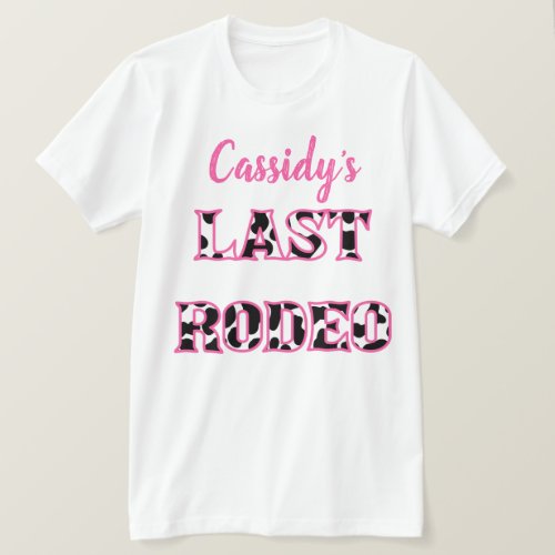 Her Last Rodeo Disco Cowgirl Bachelorette Party T_Shirt