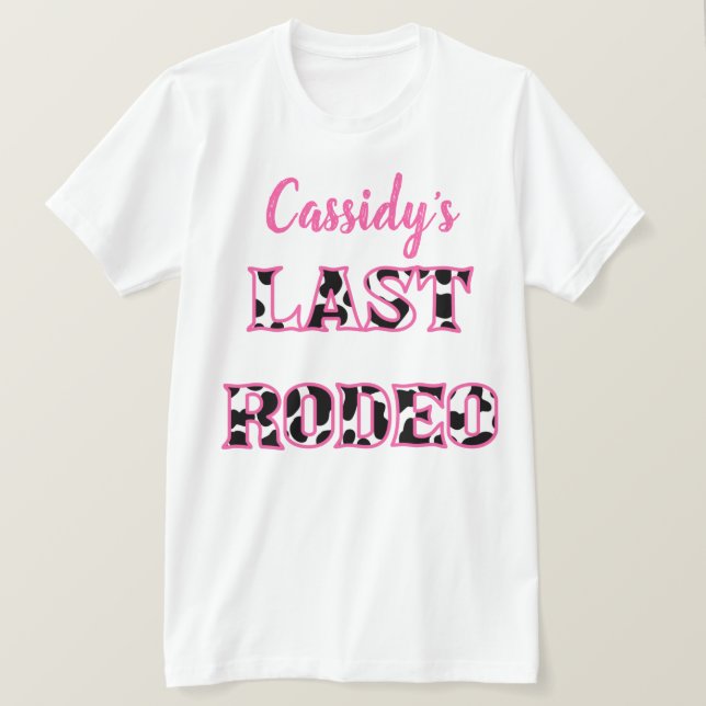 Her Last Rodeo Disco Cowgirl Bachelorette Party T-Shirt (Design Front)