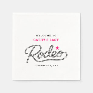 Her Last Rodeo Final Ride Bachelorette Party Napkins