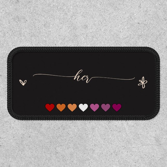 Her Lesbian Hearts Patch (Front)