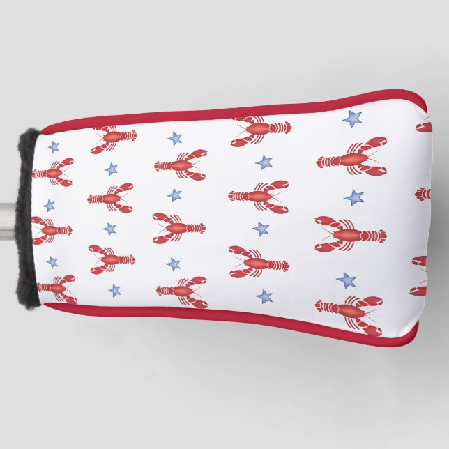 Her Lobster Bake Preppy Golf Head Cover (Front)