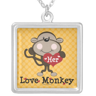 Her Love Monkey Necklace