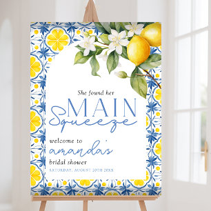 Her Main Squeeze Lemon Amalfi Coast Bridal Shower  Foam Board