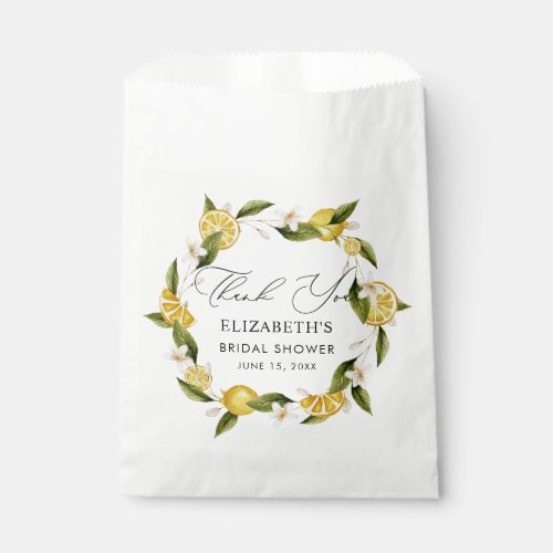 Her Main Squeeze Lemon Bridal Shower Favor Bag