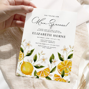 Her Main Squeeze Lemon Party Bridal Shower Invitation