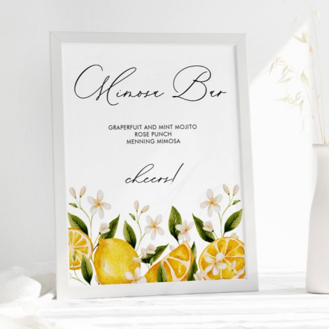 Her Main Squeeze Mimosa Bar Bridal Shower Poster (Creator Uploaded)