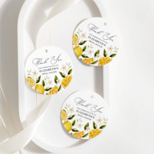 Her Main Squeeze Yellow Citrus Bridal Shower Favor Tags