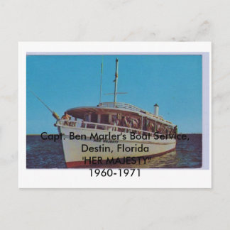 HER MAJESTY Capt. Ben Marler, Destin, Florida Postcard