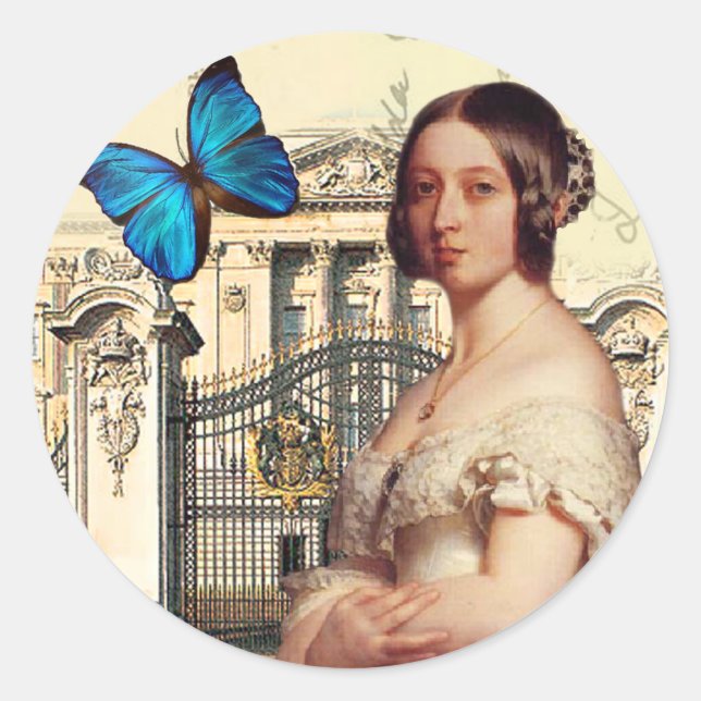 Her Majesty, Queen Victoria Classic Round Sticker (Front)