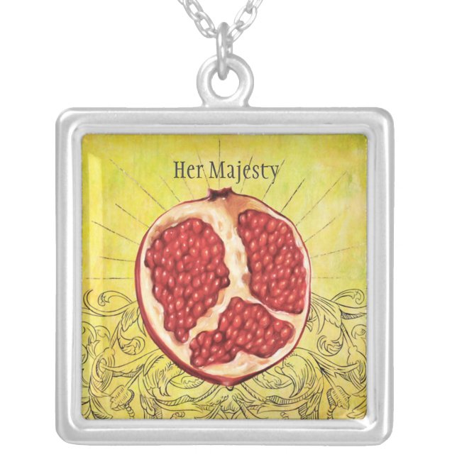 Her Majesty Silver Plated Necklace (Front)