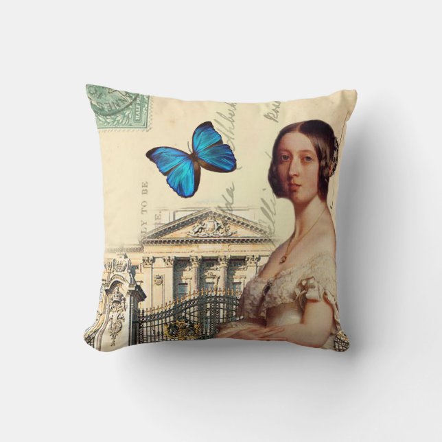 Her Majesty, The Queen Throw Pillow (Front)