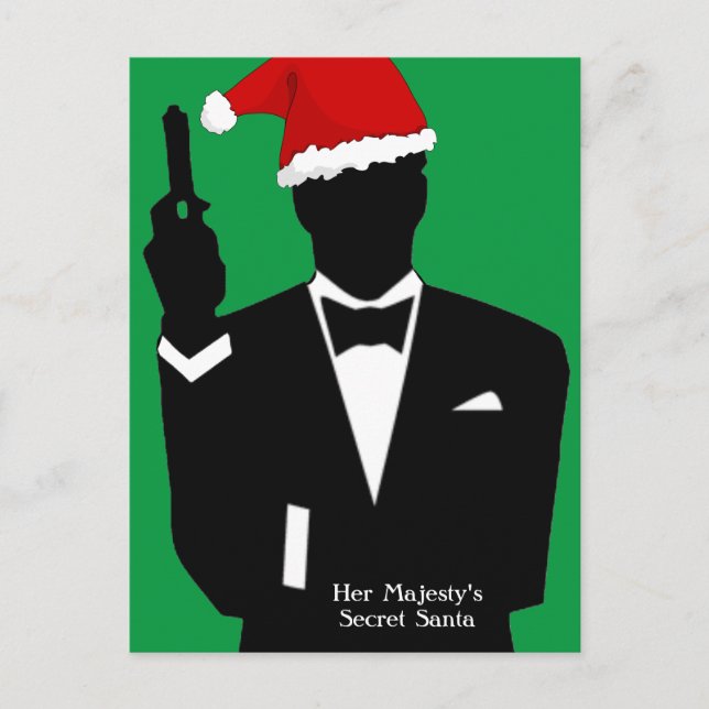 Her Majesty's Secret Santa Holiday Postcard (Front)