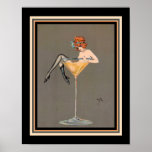 "Her Martini" 1920 Art Deco Print<br><div class="desc">"Her Martini",  1920 Art Deco,  print by Henry Clive</div>
