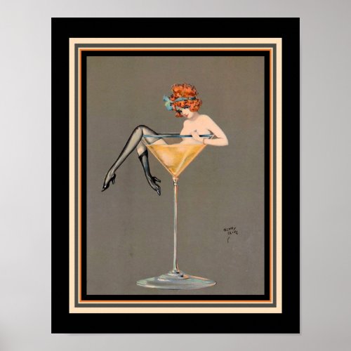 Her Martini 1920 Art Deco Print