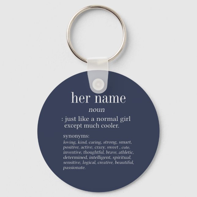 Her name definition keychain (Front)