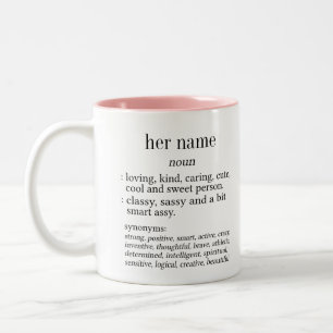 Her name dictionary definition Two-Tone coffee mug