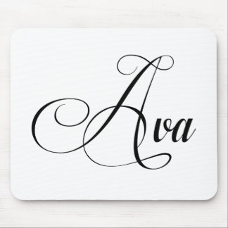 Her Name Is Ava Calligraphy Mouse Pad