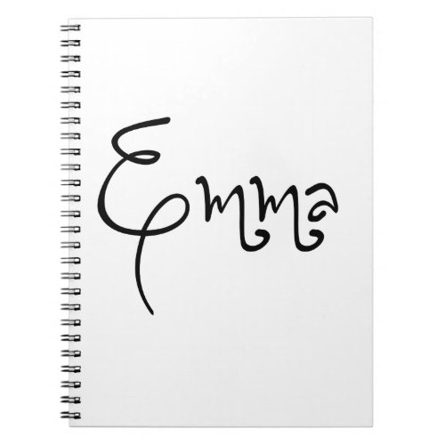 Her Name Is Emma Calligraphy Notebook