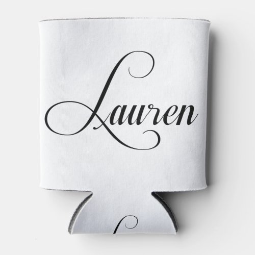 Her Name Is Lauren Calligraphy Can Cooler