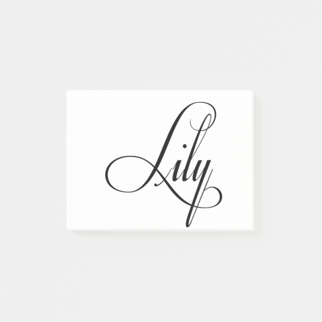 Her Name Is Lily Calligraphy Post-it Notes (Front)