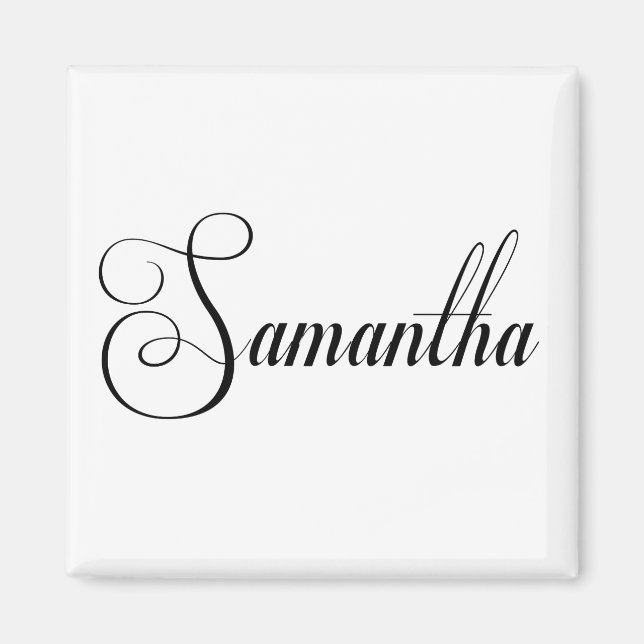 Her Name Is Samantha Calligraphy Magnet (Front)