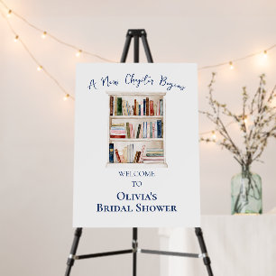 Her New Chapter Begins Book themed Bridal Shower Foam Board