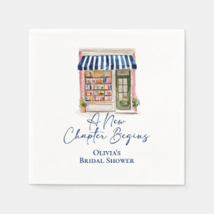 Her New Chapter Begins Book themed Bridal Shower Napkins