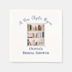 Her New Chapter Begins Book themed Bridal Shower Napkins