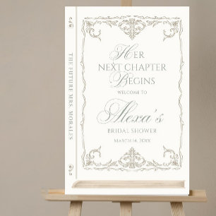 Her Next Chapter Begins Bridal Shower Welcome Sign