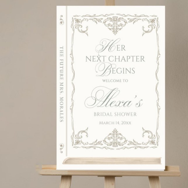 Her Next Chapter Begins Bridal Shower Welcome Sign (Creator Uploaded)