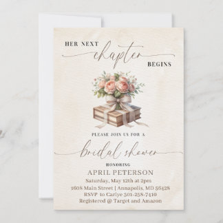 Her Next Chapter Begins, Storybook Bridal Shower Invitation