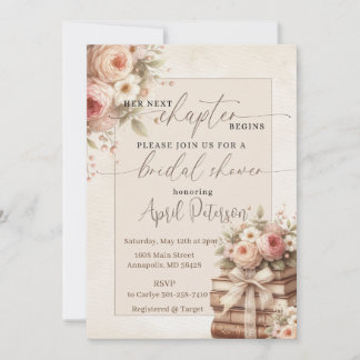 Her Next Chapter Begins, Storybook Bridal Shower Invitation