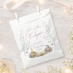 Her Next Chapter Book Bridal Shower Favor Bag