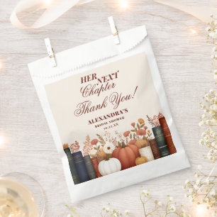 Her Next Chapter Book Theme Bridal Shower Favor Bag