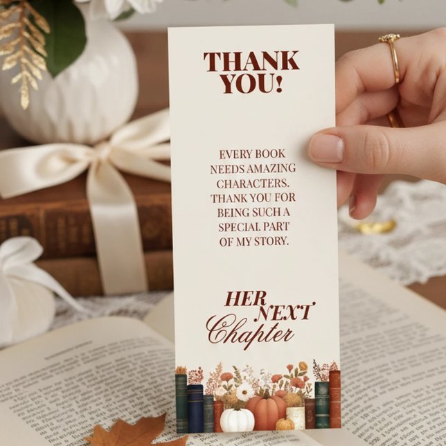 Her Next Chapter Book Themed Bridal Shower Bookmarks (Creator Uploaded)