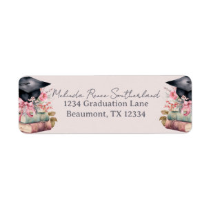 Her Next Chapter Books Graduation  Label