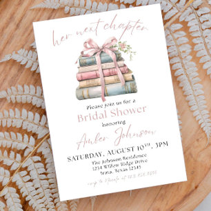 Her Next Chapter Bridal Shower Invitation Template