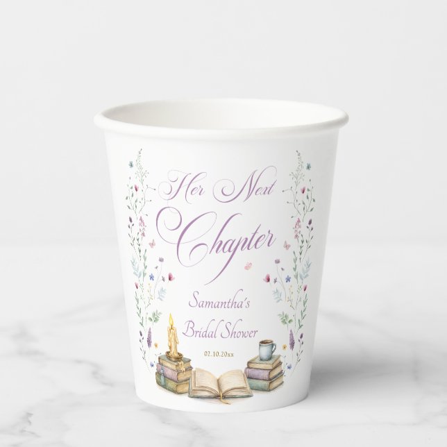 Her Next Chapter Bridal Shower  Paper Cups (Front)