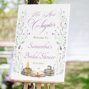 Her Next Chapter Bridal Shower Welcome  Foam Board