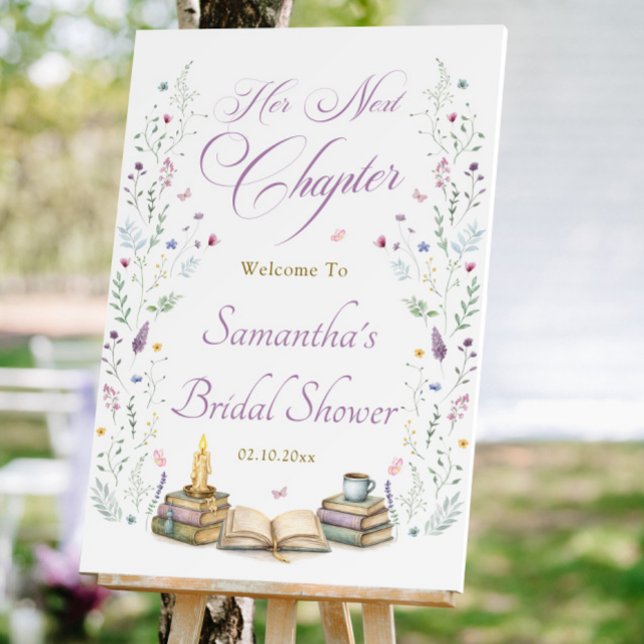 Her Next Chapter Bridal Shower Welcome  Foam Board (Creator Uploaded)