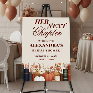 Her Next Chapter Fall Book Theme Bridal Shower Foam Board