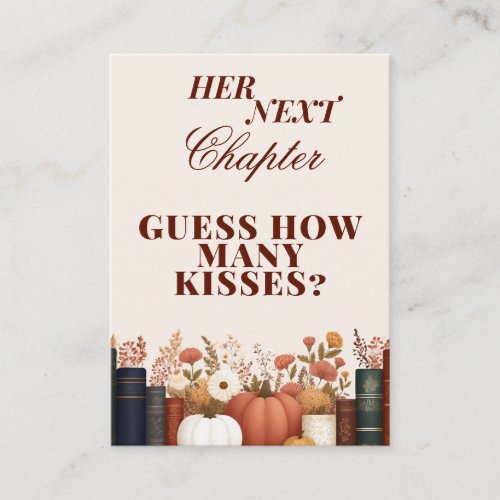 Her Next Chapter Guess The Kisses Bridal Shower