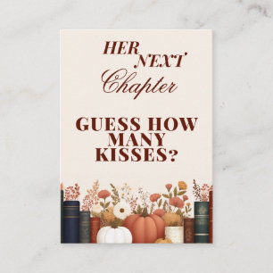 Her Next Chapter Guess The Kisses Bridal Shower Enclosure Card