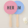 Her or Him? | Bride Groom Pink Blue Wedding Game Hand Fan