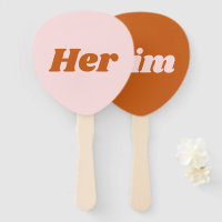 Her or Him Pink Orange Disco Wedding Game