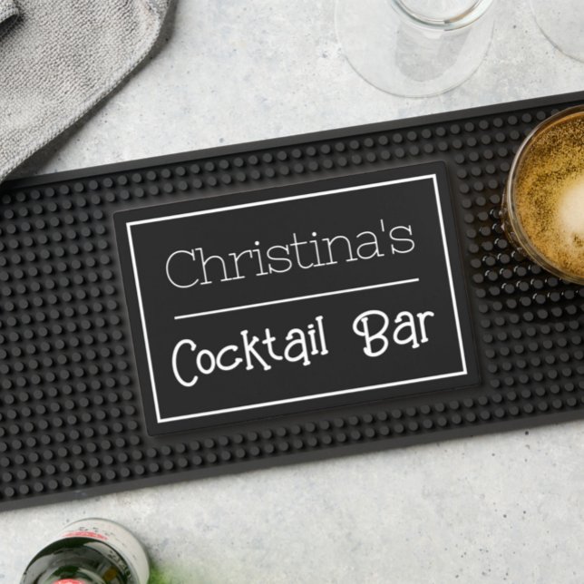 Her Personalised Cocktail Wine Bar Mat (Creator Uploaded)