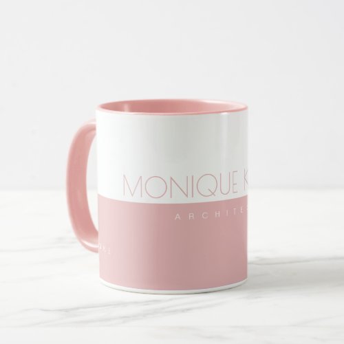 her professional architect half_pink half_white mug
