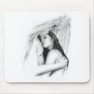 Her Protector Angel Couple Love Mouse Pad